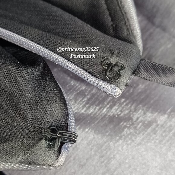 𝘝𝘛𝘎 𝗖𝘼𝗖𝗵é One Shoulder Gray Beaded Mini Bubble Cocktail Party Dress 8 - Picture 7 of 9